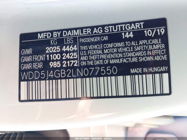 Mercedes-Benz CLA 250 2020 WDD5J4GB2LN077550 Image 9