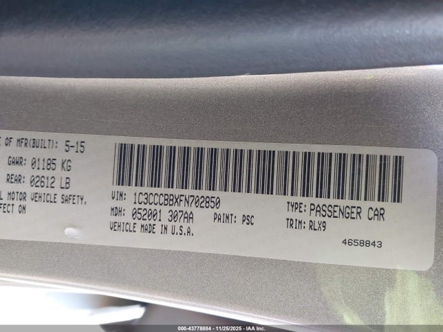 Chrysler 200 S 2015 1C3CCCBBXFN702850 Image 25