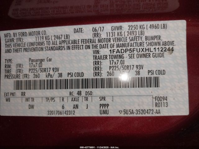 2017 FORD C-MAX ENERGI 1FADP5FUXHL112244 Photo 8