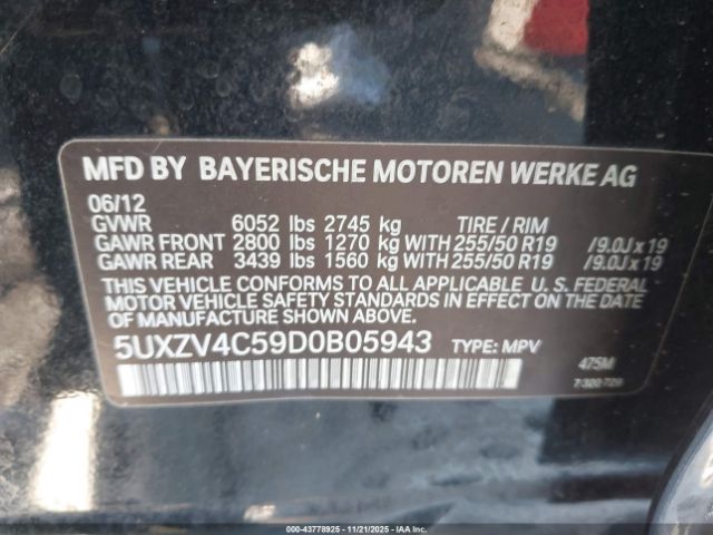 2013 BMW X5 5UXZV4C59D0B05943 Photo 8