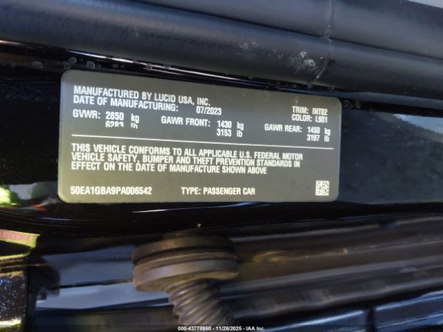 2023 LUCID AIR 50EA1GBA9PA006542 Photo 8