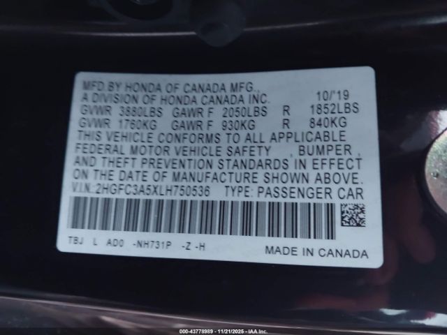 2020 HONDA CIVIC SI 2HGFC3A5XLH750536 Photo 8