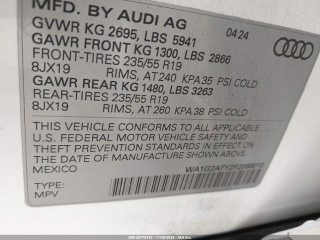 2024 AUDI Q5 WA1G2AFY2R2088010 Photo 8