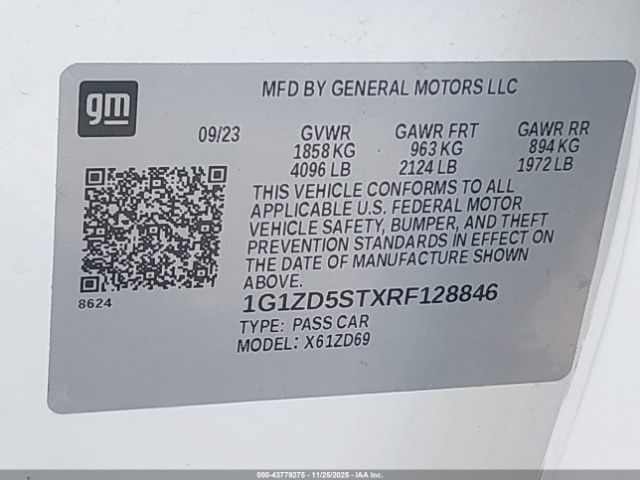2024 CHEVROLET MALIBU 1G1ZD5STXRF128846 Photo 8