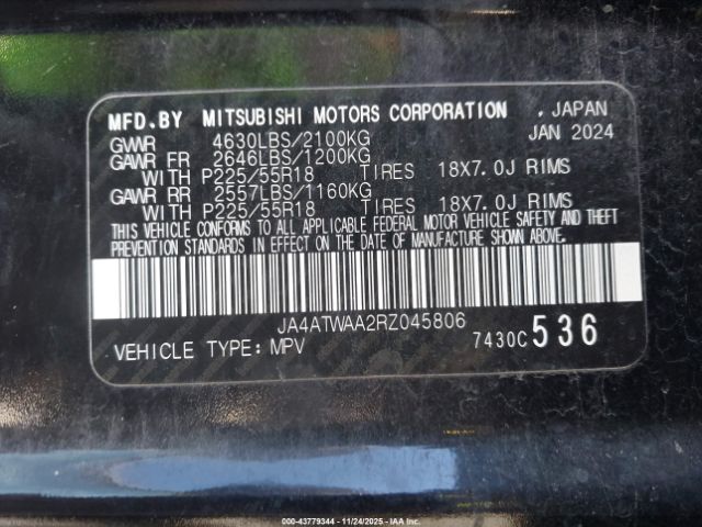 2024 MITSUBISHI ECLIPSE CROSS JA4ATWAA2RZ045806 Photo 8