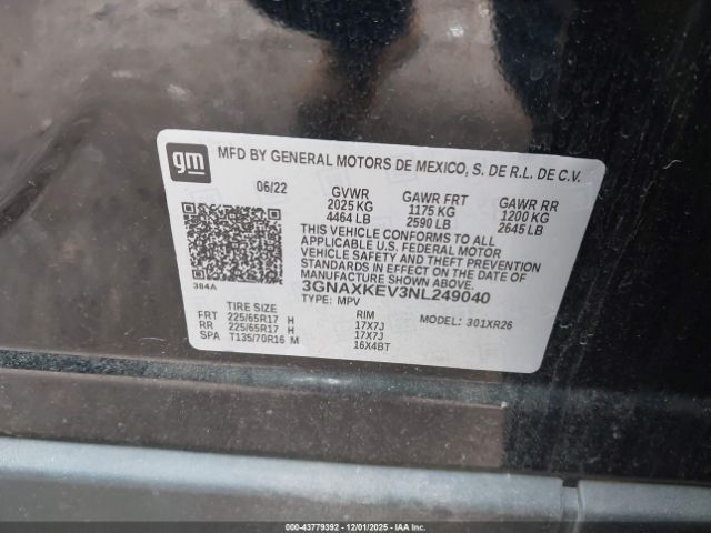2022 CHEVROLET EQUINOX 3GNAXKEV3NL249040 Photo 8