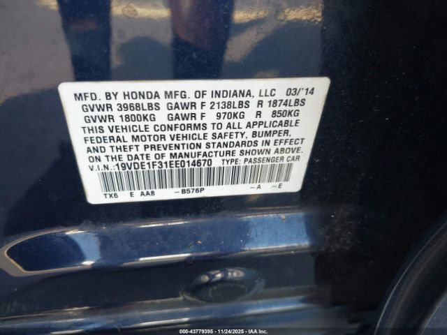 2014 ACURA ILX 19VDE1F31EE014670 Photo 8