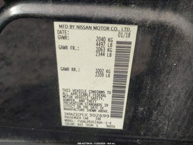 2018 NISSAN LEAF 1N4AZ1CP1JC302699 Photo 8