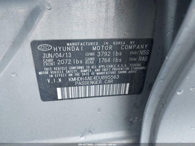 2013 HYUNDAI ELANTRA KMHDH4AE4DU895563 Photo 8