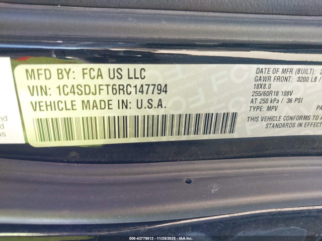 Dodge Durango Pursuit Awd 2024 1C4SDJFT6RC147794 Image 9