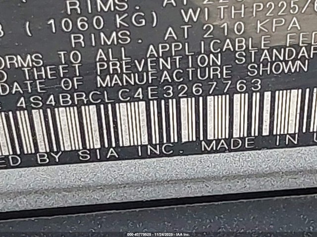 Subaru Outback 2.5i Limited 2014 4S4BRCLC4E3267763 Image 9