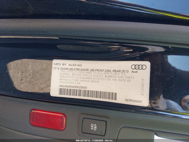 2017 AUDI A4 WAUANAF42HN025600 Photo 8