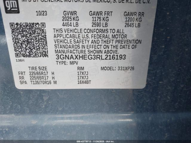2024 CHEVROLET EQUINOX 3GNAXHEG3RL216193 Photo 8