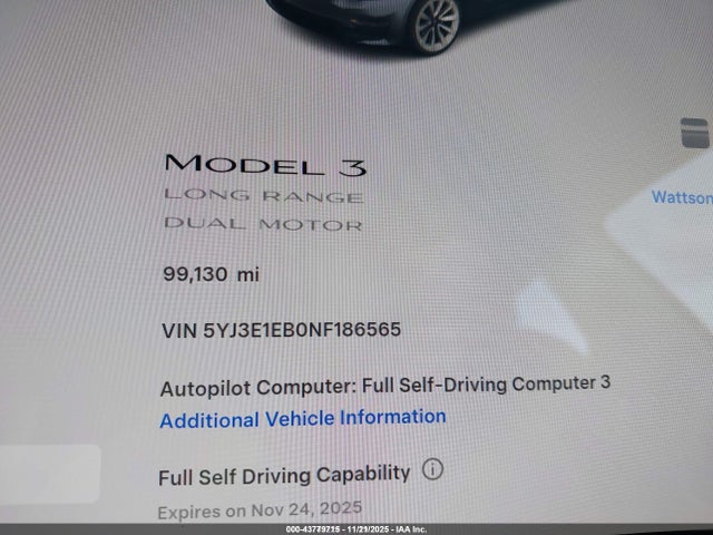 2022 TESLA MODEL 3 5YJ3E1EB0NF186565 Photo 6
