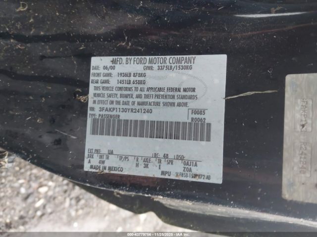 2000 FORD ESCORT 3FAKP1130YR241240 Photo 8