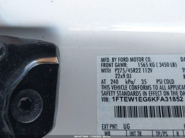 2019 FORD F-150 1FTEW1EG6KFA31852 Photo 8