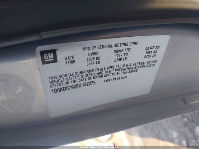 2006 CADILLAC DTS 1G6KD57926U132275 Photo 8