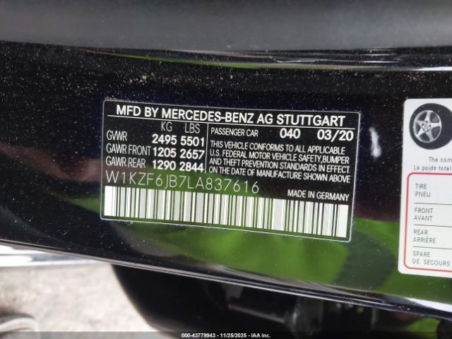 2020 MERCEDES-BENZ E 450 W1KZF6JB7LA837616 Photo 8