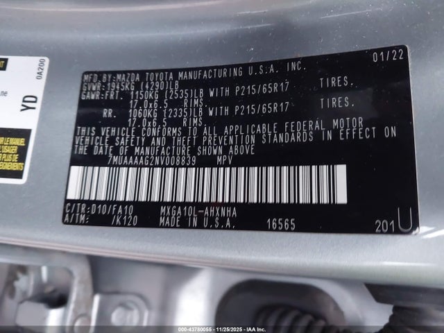 Toyota Corolla Cross L 2022 7MUAAAAG2NV008839 Image 9