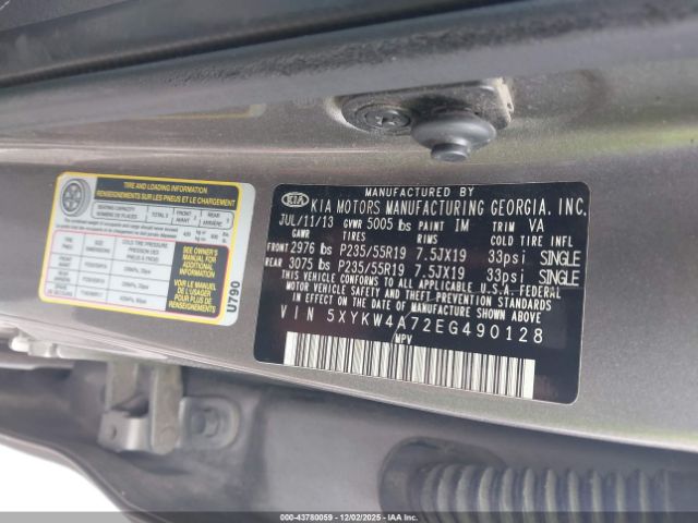 2014 KIA SORENTO 5XYKW4A72EG490128 Photo 8