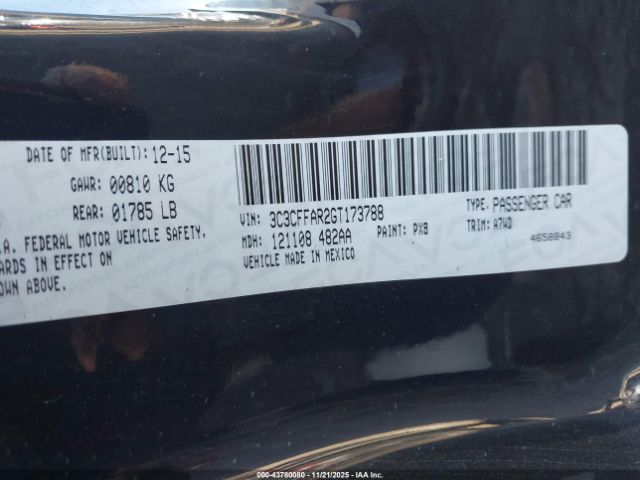 2016 FIAT 500 3C3CFFAR2GT173788 Photo 8