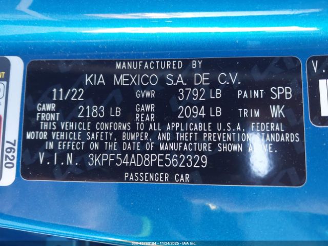 2023 KIA FORTE 3KPF54AD8PE562329 Photo 8