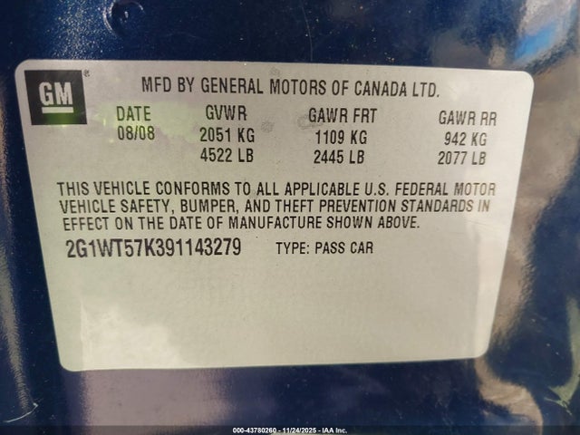 2009 CHEVROLET IMPALA 2G1WT57K391143279 Photo 8