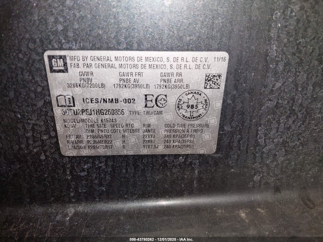 3GTU2PEJ1HG260856 GMC Sierra 1500 Denali