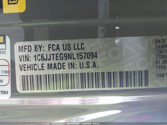 2022 JEEP GLADIATOR 1C6JJTEG9NL157094 Photo 8