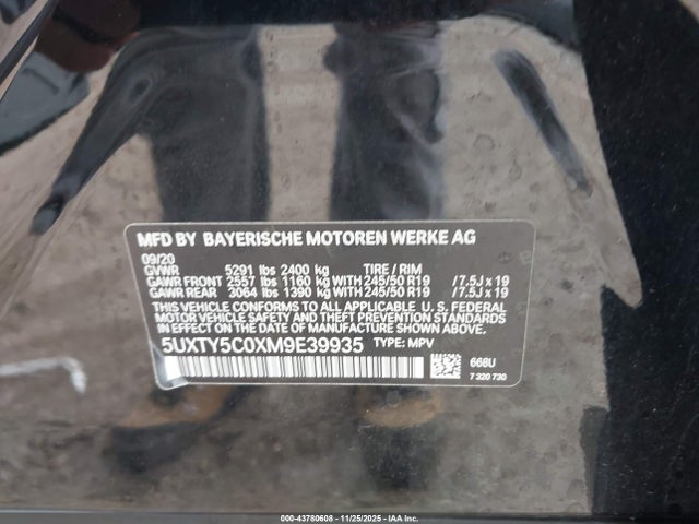 2021 BMW X3 5UXTY5C0XM9E39935 Photo 8