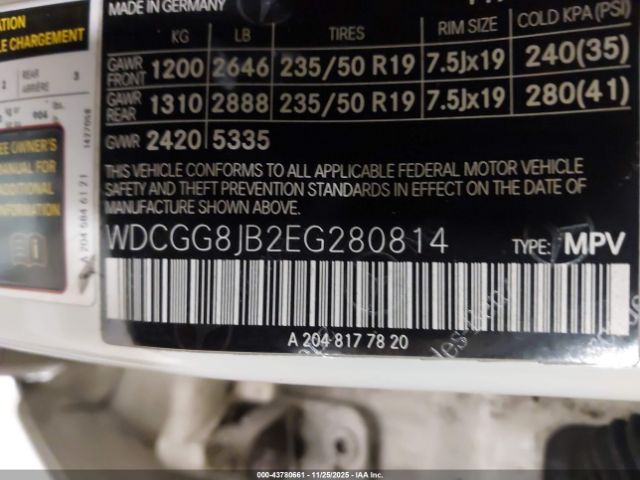 2014 MERCEDES-BENZ GLK 350 WDCGG8JB2EG280814 Photo 8