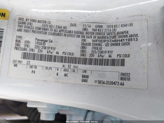 2017 FORD FOCUS RS WF0DP3TH6H4119513 Photo 8