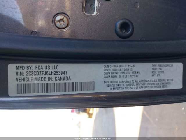 2020 DODGE CHALLENGER 2C3CDZFJ6LH253947 Photo 8