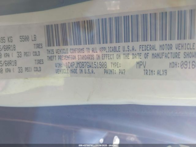 2016 JEEP CHEROKEE 1C4PJMDB7GW151908 Photo 8