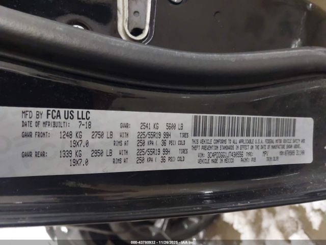 2018 DODGE JOURNEY 3C4PDDGG1JT430556 Photo 8