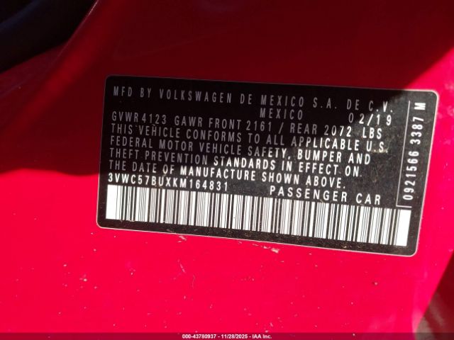 2019 VOLKSWAGEN JETTA 3VWC57BUXKM164831 Photo 8