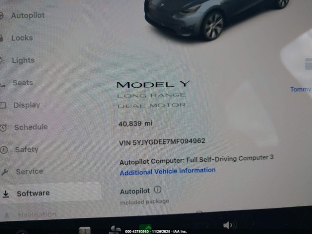 2021 TESLA MODEL Y 5YJYGDEE7MF094962 Photo 6