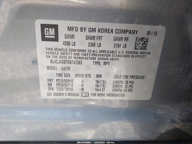 2019 BUICK ENCORE KL4CJASB7KB742363 Photo 8