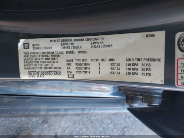 2006 HUMMER H3 SUV 5GTDN136268272805 Photo 8