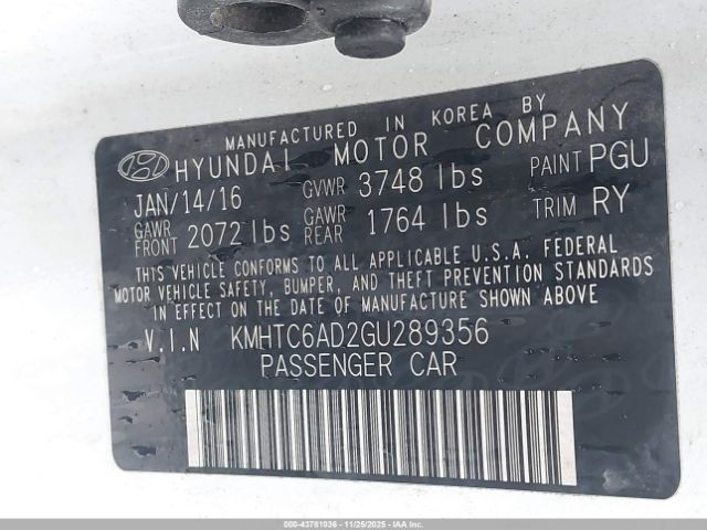 2016 HYUNDAI VELOSTER KMHTC6AD2GU289356 Photo 8