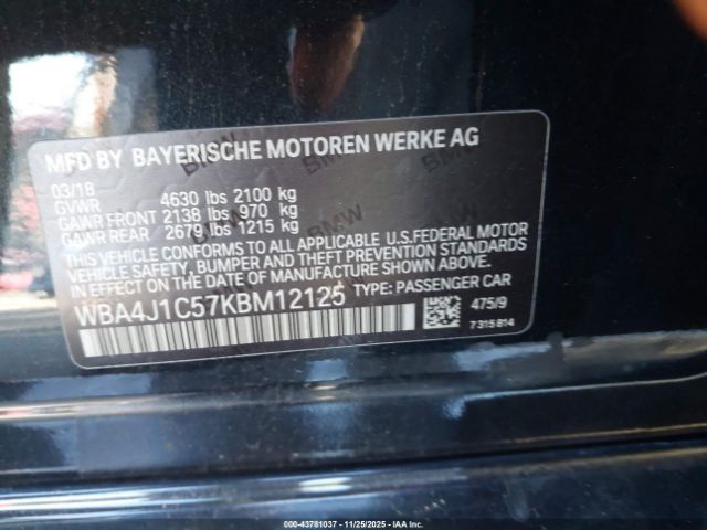 2019 BMW 430I GRAN COUPE WBA4J1C57KBM12125 Photo 8