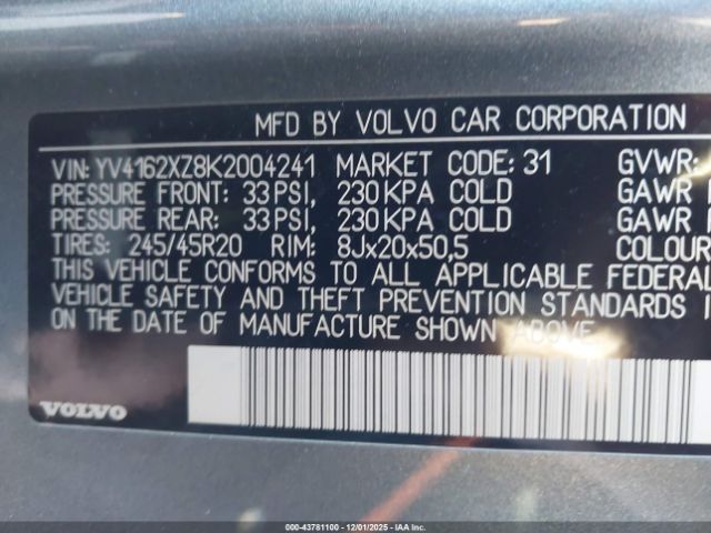 2019 VOLVO XC40 YV4162XZ8K2004241 Photo 8