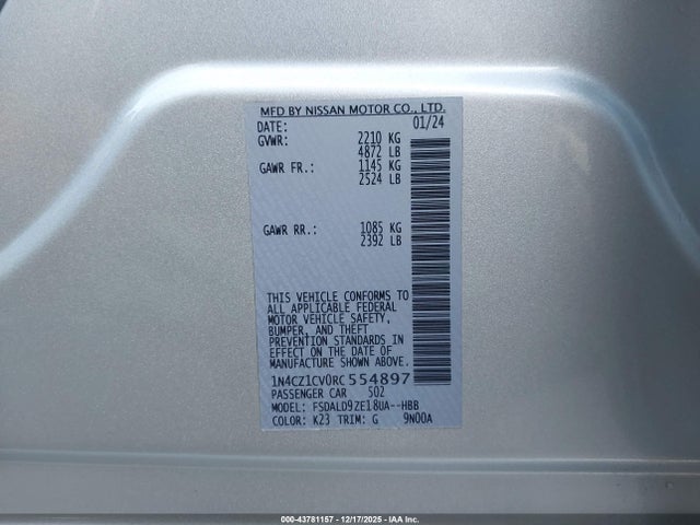 2024 NISSAN LEAF 1N4CZ1CV0RC554897 Photo 8