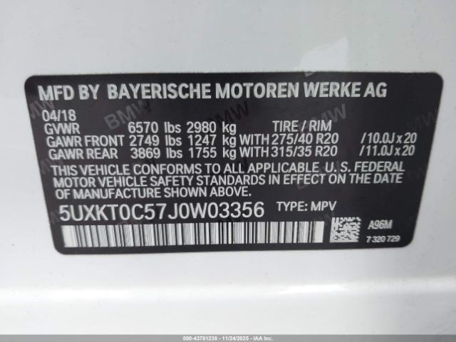 2018 BMW X5 EDRIVE 5UXKT0C57J0W03356 Photo 8