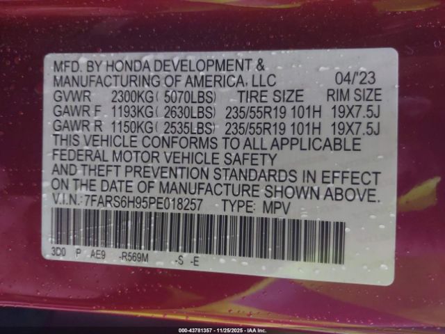 2023 HONDA CR-V HYBRID 7FARS6H95PE018257 Photo 8