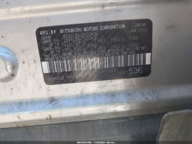 2020 MITSUBISHI ECLIPSE CROSS JA4AS4AA0LZ037329 Photo 8