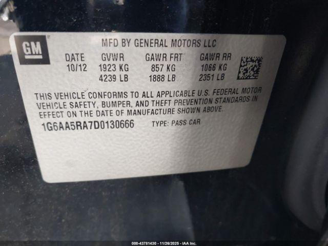 2013 CADILLAC ATS 1G6AA5RA7D0130666 Photo 8