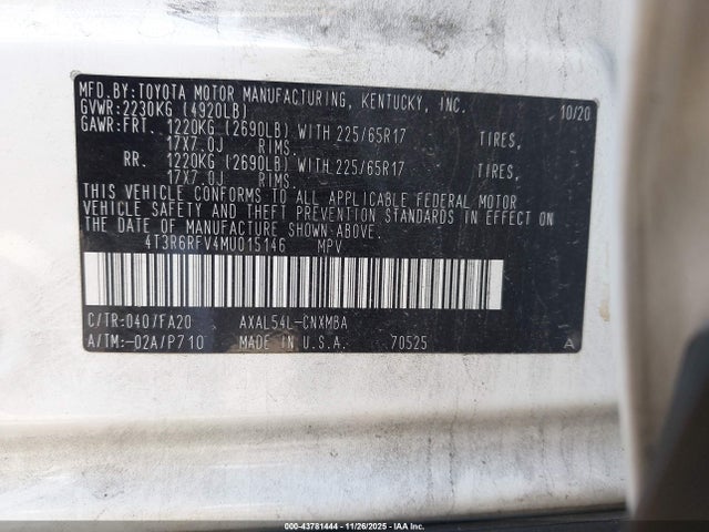 2021 TOYOTA RAV4 HYBRID 4T3R6RFV4MU015146 Photo 8