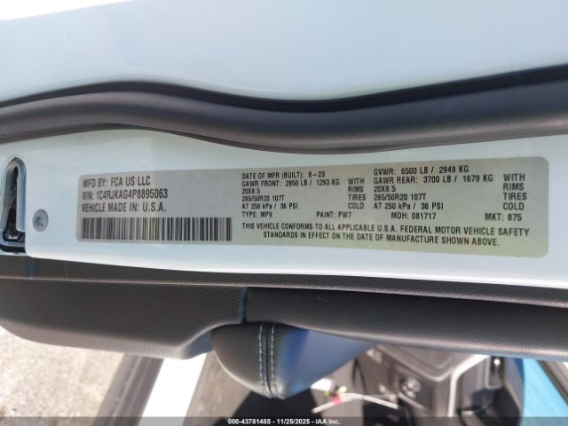 2023 JEEP GRAND CHEROKEE L 1C4RJKAG4P8895063 Photo 8