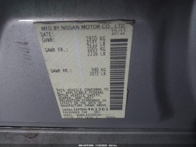 2013 NISSAN ALTIMA 1N4AL3AP9DN461561 Photo 8